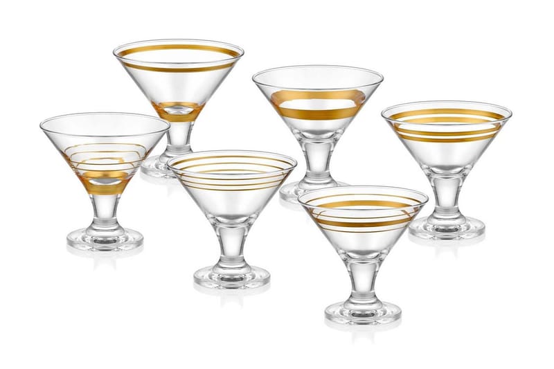 Glass Set 6-pack - Guld - Cocktailglas