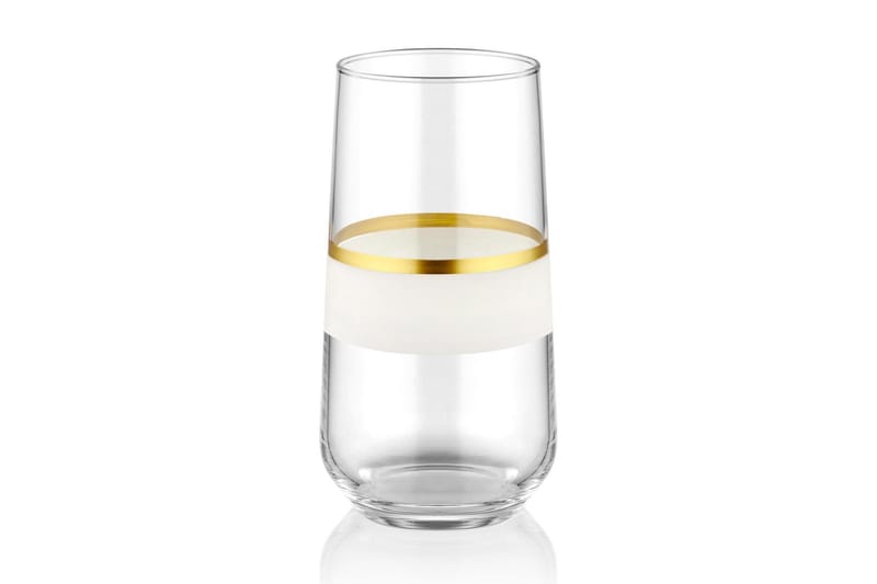 Vattenglas - Vit/Guld - Vattenglas