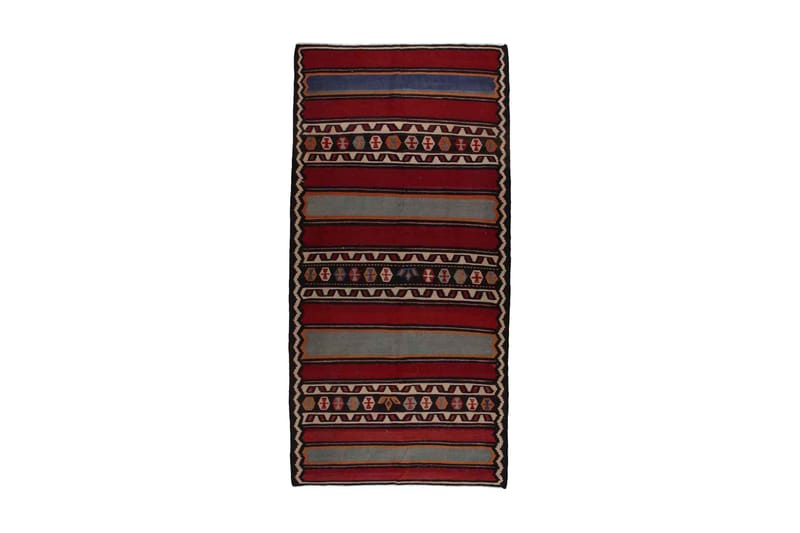Handknuten Persisk Matta 146x305 cm Kelim - Röd/Svart - Kelimmatta
