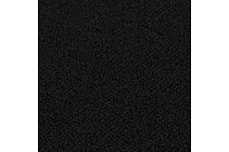 Trappstegmattor 15 st 60x25 cm svart halkfri - Svart - Trappstegsmatta