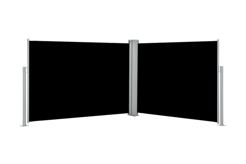Infällbar sidomarkis svart 100x1000 cm - Svart - Sidomarkis - Markiser