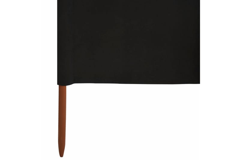 Vindskydd 6 paneler tyg 800x80 cm svart - Svart - Insynsskydd & vindskydd