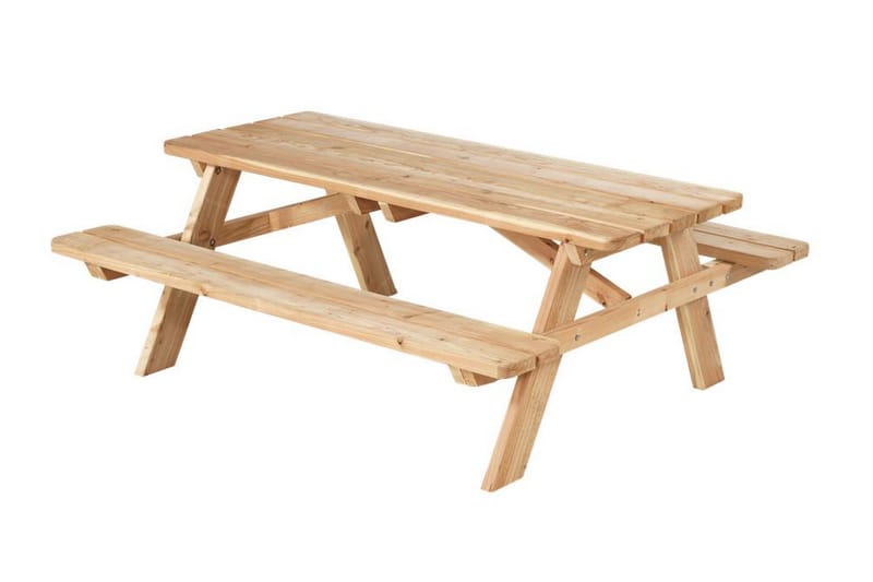 PLUS Bord- och bänkset 42 mm längd 180x165/70 cm europeisk l - Naturell - Picknickbord