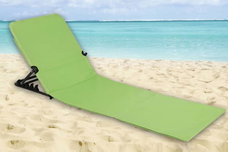 HI Hopfällbar strandmatta PVC grön - Grön - Solstol