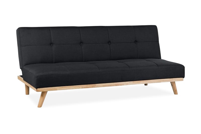 Bäddsoffa Froya 183 cm - Beige|Svart - Möbler - Soffa - Bäddsoffa - Bäddsoffa längsbäddad