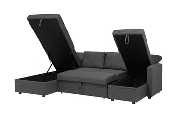 Bäddsoffa Karrabo 285 cm - Grå - Möbler - Soffa - Bäddsoffa - Bäddsoffa längsbäddad
