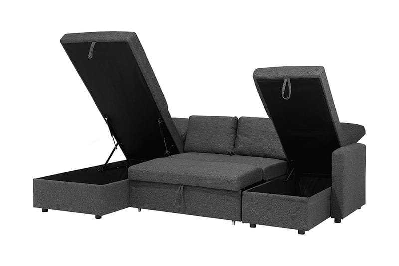 Bäddsoffa Karrabo 285 cm - Grå - Möbler - Soffa - Bäddsoffa - Bäddsoffa längsbäddad