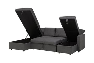 Bäddsoffa Karrabo 285 cm - Grå - Möbler - Soffa - Bäddsoffa - Bäddsoffa längsbäddad