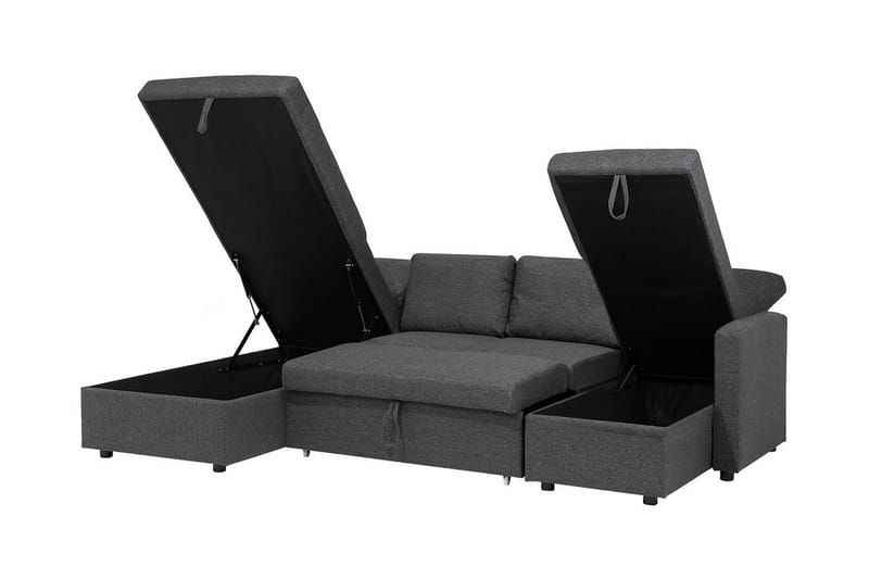 Bäddsoffa Karrabo 285 cm - Grå - Möbler - Soffa - Bäddsoffa - Bäddsoffa längsbäddad