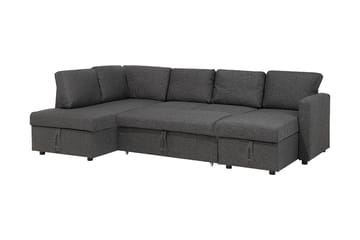 Bäddsoffa Karrabo 285 cm - Grå - Möbler - Soffa - Bäddsoffa - Bäddsoffa längsbäddad