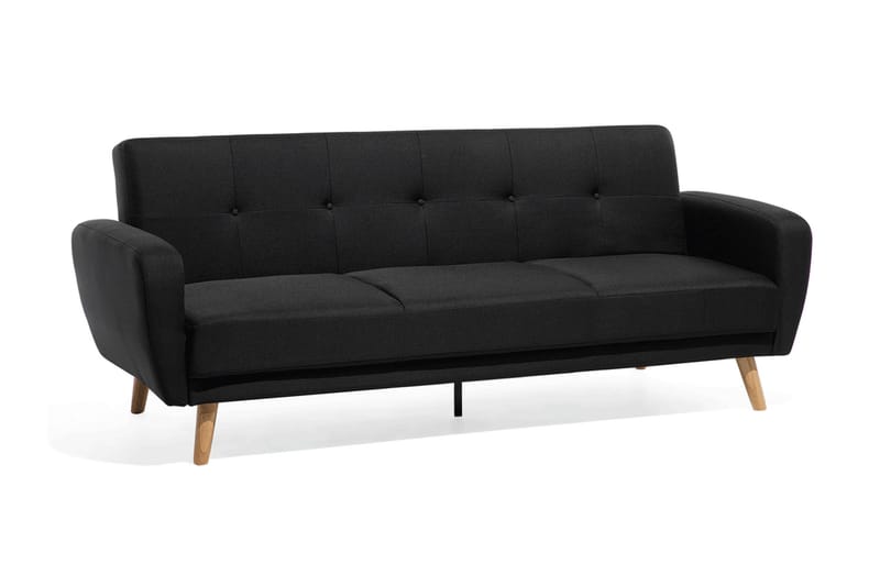 Bäddsoffa Florli 214 cm - Svart - Möbler - Soffa - Bäddsoffa - Bäddsoffa längsbäddad