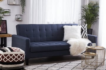 Bäddsoffa Vehkoo 200 cm - Blå - Möbler - Soffa - Bäddsoffa - Bäddsoffa längsbäddad
