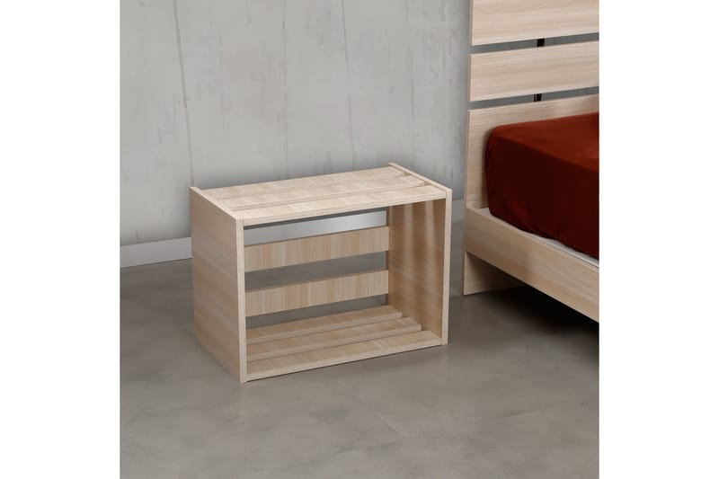 Sängbord Skoglund 60 cm - Ljus Ekfärg - Sängbord & nattduksbord