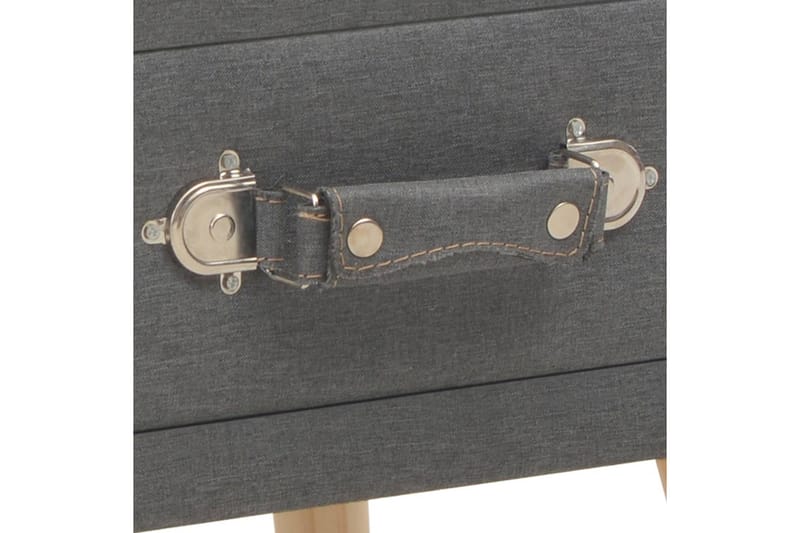 Sängbord mörkgrå 40x35x40 cm tyg - Grå - Sängbord & nattduksbord
