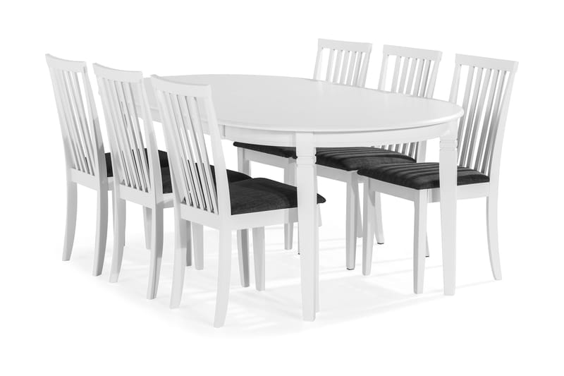 Matgrupp Lowisa Förlängningsbar 150 cm Oval med 6 Stolar - Matgrupp