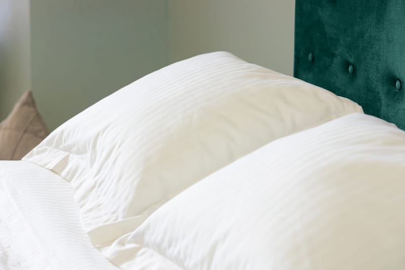 Komplett Sängpaket Rebeca 140x200 cm Knapp Gavel - Mörkgrön|Sammet - Kontinentalsäng - Komplett sängpaket