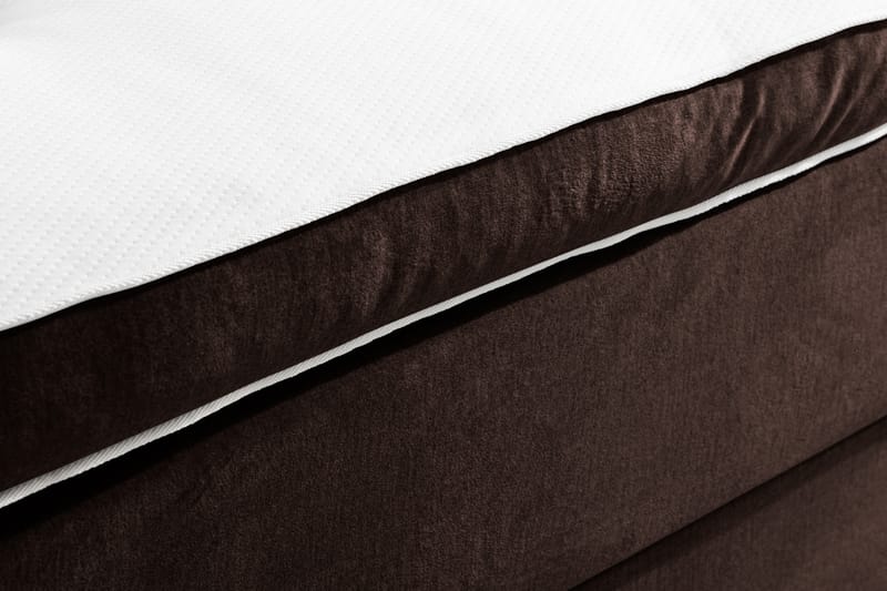 Komplett Sängpaket Rebeca 120x200 cm Knapp Gavel - Brun|Sammet - Kontinentalsäng - Komplett sängpaket
