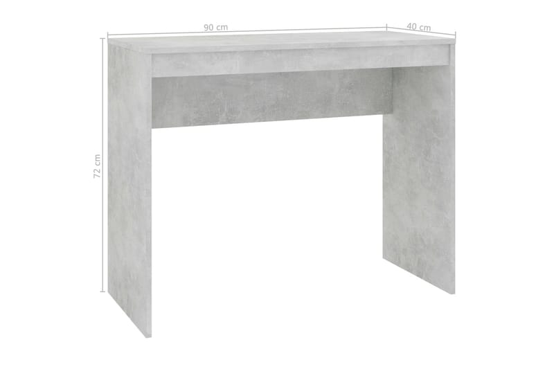 Skrivbord betonggrå 90x40x72 cm spånskiva - Grå - Skrivbord - Datorbord