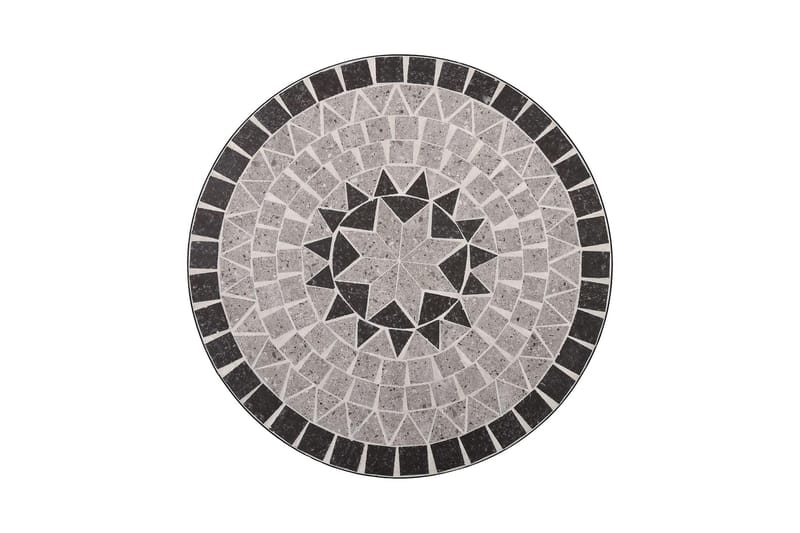 Mosaikbord brun 61 cm keramik - Grå - Sidobord utomhus