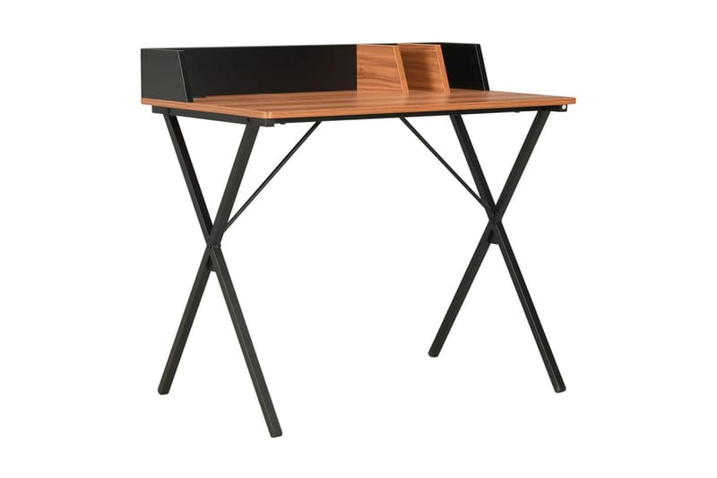 Skrivbord svart och brun 80x50x84 cm - Svart - Skrivbord - Datorbord