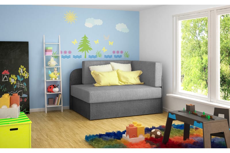 Bäddsoffa Pons - Grå - Möbler - Soffa - Bäddsoffa - Bäddsoffa längsbäddad
