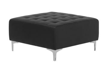 Hörnbäddsoffa Westerleigh Vänster med Fotpall Konstläder - Svart - Möbler - Soffa - Bäddsoffa - Bäddsoffa längsbäddad