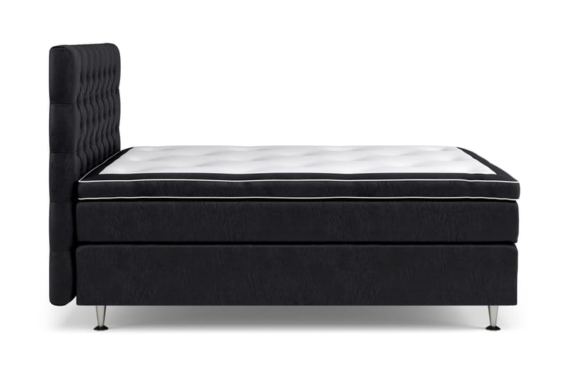 Komplett Sängpaket Estelle 120x200 cm - Svart|Sammet - Kontinentalsäng