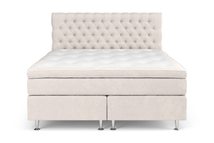 Komplett Sängpaket Estelle 180x200 cm - Beige|Sammet - Komplett sängpaket - Kontinentalsäng