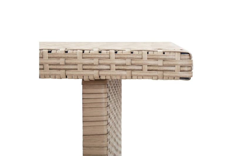 Trädgårdsbord beige 110x60x67 cm konstrotting - Beige - Matbord utomhus