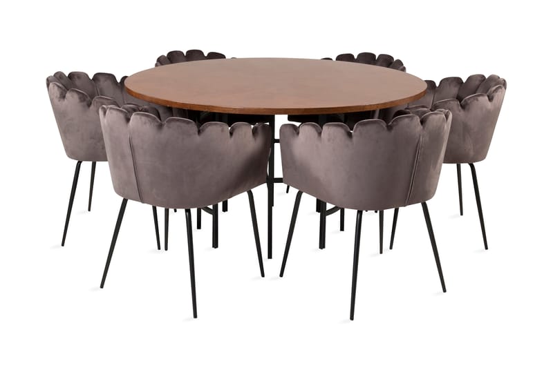 Matgrupp Copenhagen med 6 Limhamn Matstolar Grå - Furniture Fashion - Matgrupp