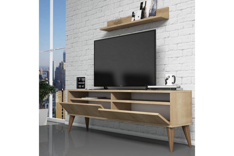 Vardagsrumsset Nyarai 150 cm - Ek/Brun - TV-möbelset