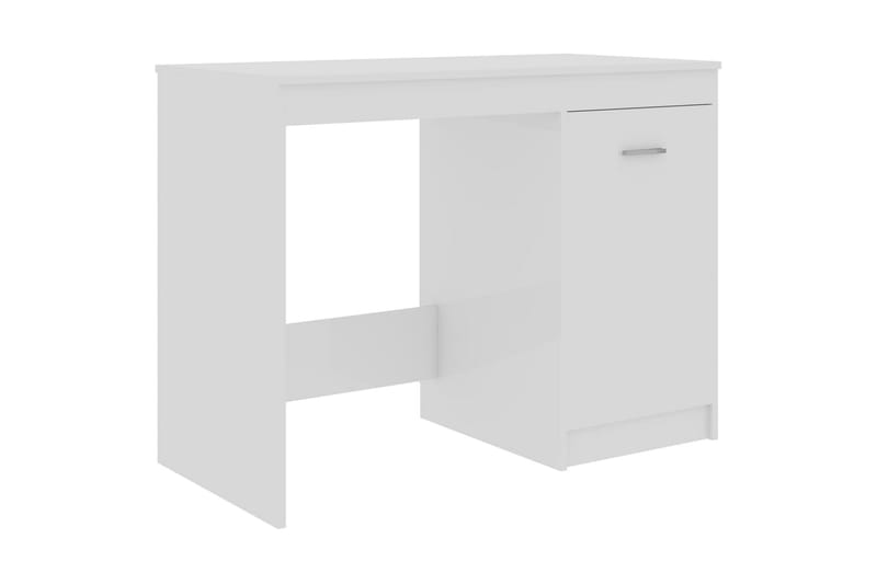 Skrivbord vit högglans 140x50x76 cm spånskiva - Vit - Skrivbord - Datorbord