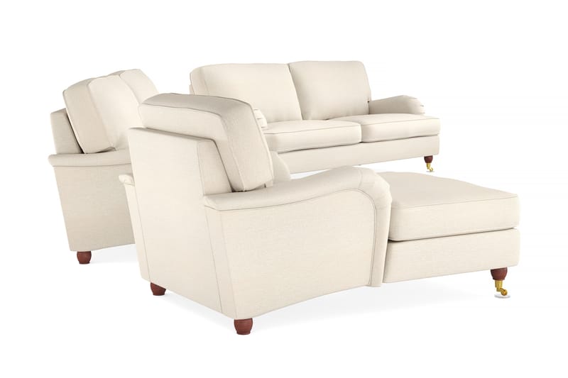 Soffgrupp Howard Oxford 4-sits+3-sits+Divanfåtölj - Beige - Howard soffgrupp - Soffgrupp