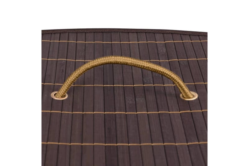 Tvättkorg för hörn bambu brun 60 L - Brun - Tvättkorg