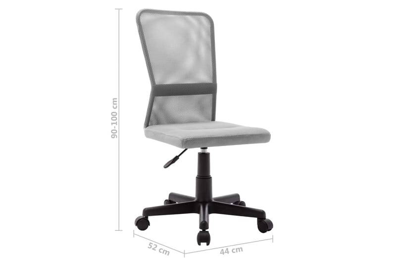 Kontorsstol grå 44x52x100 cm nättyg - Grå - Kontorsstol & skrivbordsstol