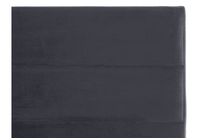 Säng Chinou 180x200 cm - Grå/Sammet - Sängram & sängstomme