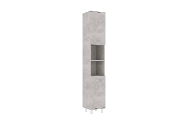 Badrumsskåp betonggrå 30x30x179 cm spånskiva - Grå - Väggskåp & högskåp - Badrumsskåp