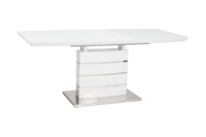 Matbord Blacos Förlängningsbart 140 cm - Glas/Vit - Matbord & köksbord