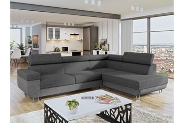 Argueso 3-sits Bäddsoffa - Grå - Möbler - Soffa - Bäddsoffa - Bäddsoffa längsbäddad