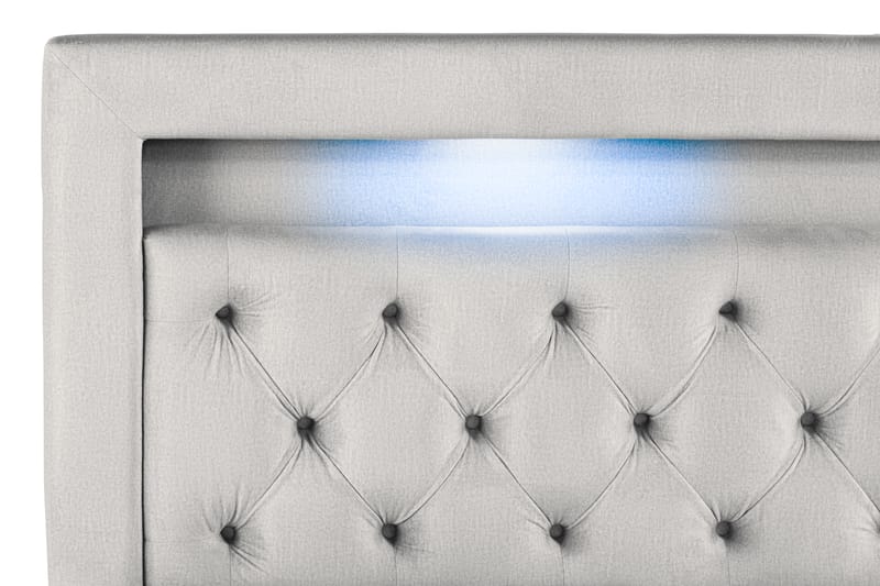 Förvaringssäng Monopoli 160x200 - Ljusgrå - Dubbelsäng med förvaring - Säng med förvaring