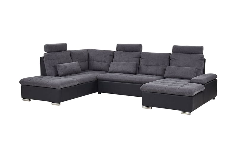 5-sits Bäddsoffa Elvestad med Förvaring - Grå - Möbler - Soffa - Bäddsoffa - Bäddsoffa längsbäddad