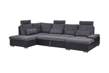 5-sits Bäddsoffa Elvestad med Förvaring - Grå - Möbler - Soffa - Bäddsoffa - Bäddsoffa längsbäddad