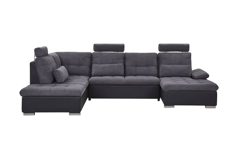 5-sits Bäddsoffa Elvestad med Förvaring - Grå - Möbler - Soffa - Bäddsoffa - Bäddsoffa längsbäddad