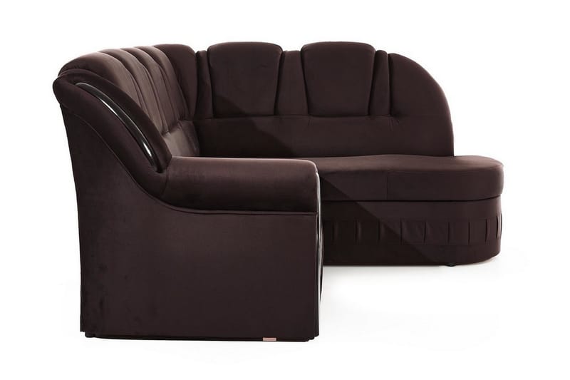Bädsoffa med Schäslong Amillano Höger - Brun - Möbler - Soffa - Bäddsoffa - Bäddsoffa längsbäddad