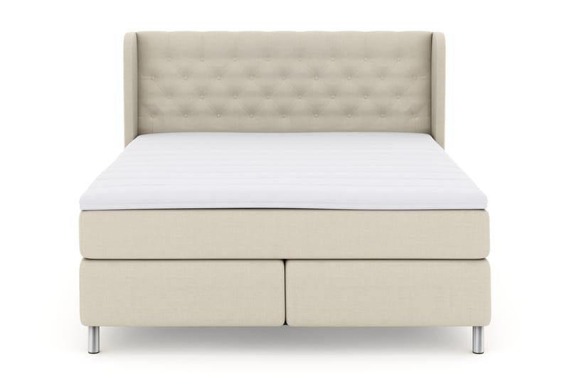 Komplett Sängpaket Choice No 3 180x200 Fast - Beige|Metall - Kontinentalsäng - Dubbelsäng - Komplett sängpaket