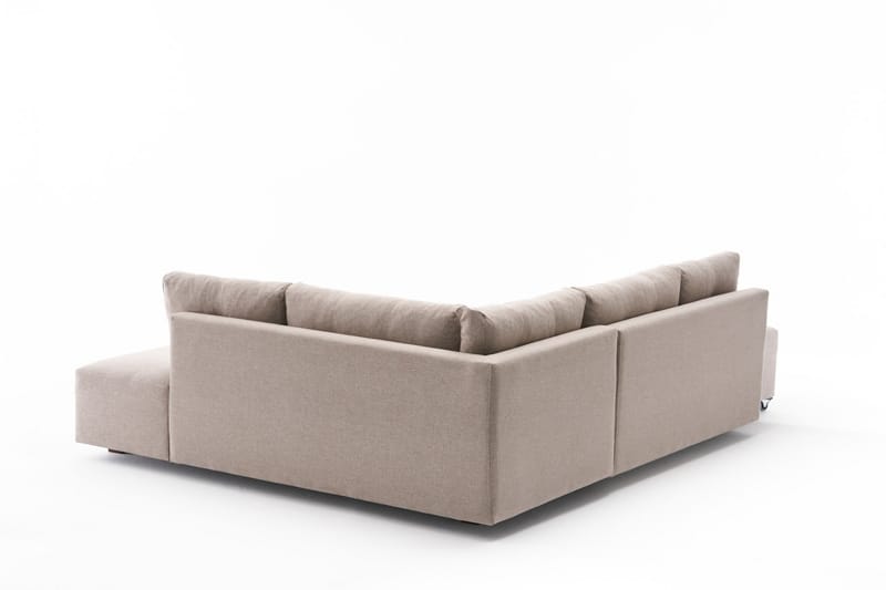 Bäddsoffa med Schäslong Cyprus Höger - Krämvit/Svart - Möbler - Soffa - Bäddsoffa - Framåtbäddad bäddsoffa