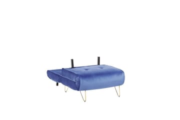 Bäddsoffa 1-sits sammet marinblå VESTFOLD - Blå - Möbler - Soffa - Bäddsoffa - Framåtbäddad bäddsoffa