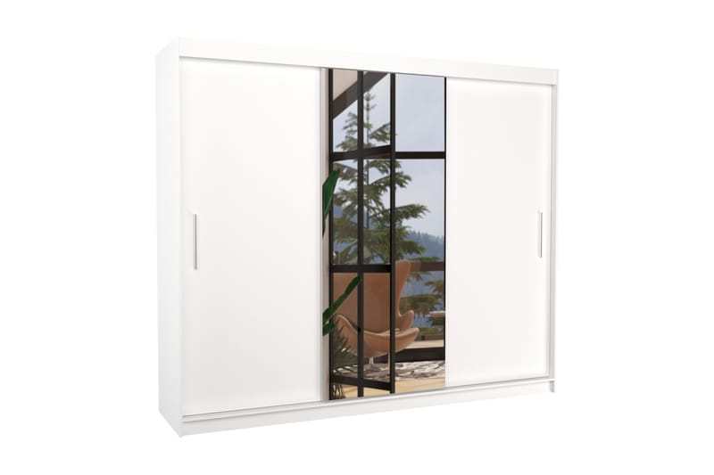 Garderob med Spegel Dennard 250x215 cm - Garderober & garderobssystem