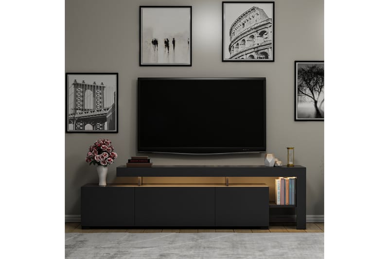 Tv-bänk Beliza 192 cm - Antracit - TV bänk & mediabänk