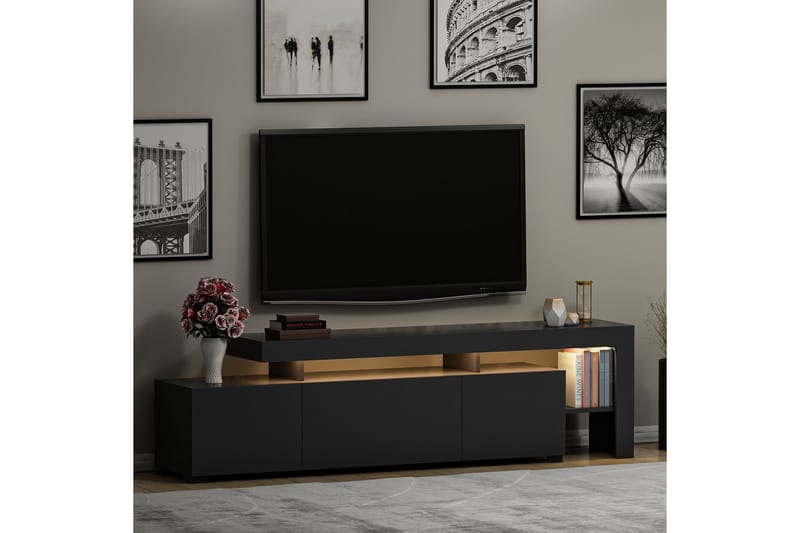 Tv-bänk Beliza 192 cm - Antracit - TV bänk & mediabänk